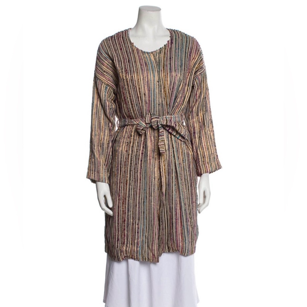 Multicolored Mes Demoiselles tie-waist jacket